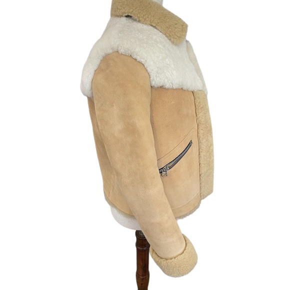 SANDRO PARIS Shearling Coat - Picture 5 of 16